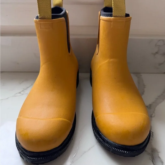 Merry People Yellow Chelsea Rain Boots - Picture 2 of 6